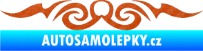 Samolepka Tetování 133 3D karbon oranžový