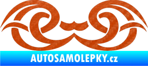 Samolepka Tetování 137 3D karbon oranžový