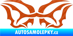 Samolepka Tetování 138 3D karbon oranžový