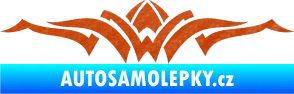 Samolepka Tetování 140 3D karbon oranžový
