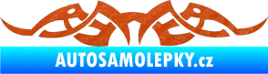 Samolepka Tetování 141 3D karbon oranžový
