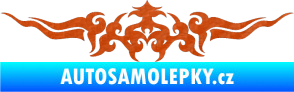 Samolepka Tetování 142 3D karbon oranžový