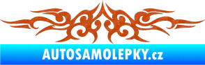 Samolepka Tetování 143 3D karbon oranžový
