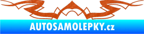 Samolepka Tetování 145 3D karbon oranžový
