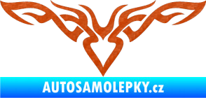 Samolepka Tetování 147 3D karbon oranžový