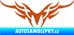 Samolepka Tetování 148 3D karbon oranžový