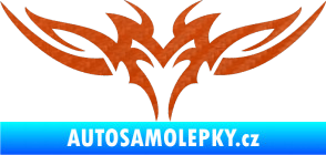 Samolepka Tetování 150 3D karbon oranžový