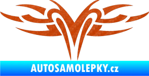 Samolepka Tetování 151 3D karbon oranžový