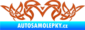 Samolepka Tetování 152 3D karbon oranžový