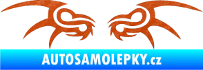 Samolepka Tetování 181 3D karbon oranžový