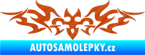 Samolepka Tetování 184 3D karbon oranžový