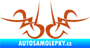 Samolepka Tetování 189 3D karbon oranžový