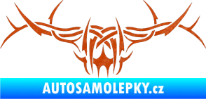 Samolepka Tetování 192 3D karbon oranžový