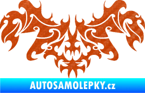 Samolepka Tetování 193 3D karbon oranžový