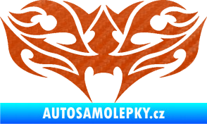 Samolepka Tetování 200 3D karbon oranžový