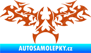 Samolepka Tetování 201 3D karbon oranžový