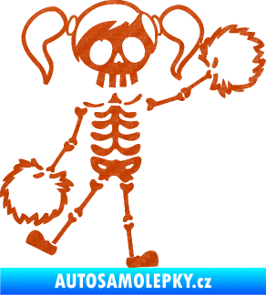 Samolepka The Bone Family Holka 3D karbon oranžový