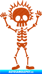 Samolepka The Bone Family Kluk 3D karbon oranžový