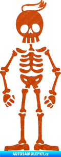 Samolepka The Bone Family Táta 3D karbon oranžový
