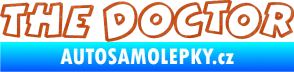 Samolepka The Doctor obrys 3D karbon oranžový