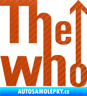Samolepka The Who 3D karbon oranžový