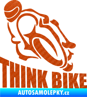 Samolepka Think bike 001 motorkář 3D karbon oranžový