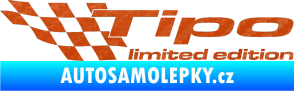 Samolepka Tipo limited edition levá 3D karbon oranžový