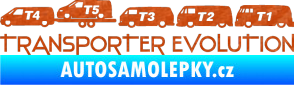 Samolepka Transporter evolution - levá 3D karbon oranžový