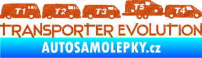 Samolepka Transporter evolution - pravá 3D karbon oranžový