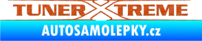 Samolepka Tuner extreme obrys 3D karbon oranžový