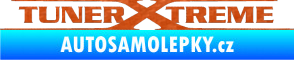Samolepka Tuner extreme plny 3D karbon oranžový