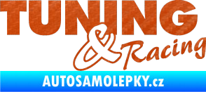 Samolepka Tuning racing 001 3D karbon oranžový