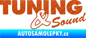 Samolepka Tuning sound 3D karbon oranžový