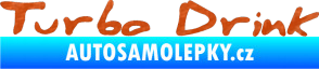 Samolepka Turbo drink 3D karbon oranžový