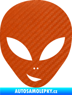 Samolepka UFO 003 levá 3D karbon oranžový