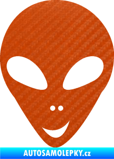 Samolepka UFO 004 levá 3D karbon oranžový