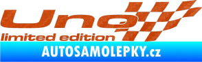 Samolepka Uno limited edition pravá 3D karbon oranžový