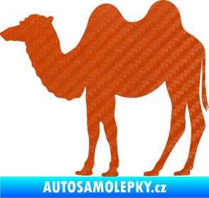 Samolepka Velbloud 003 levá 3D karbon oranžový