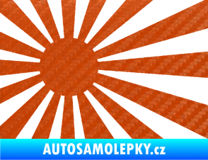 Samolepka Vlajka Japonsko 002 levá JDM 3D karbon oranžový