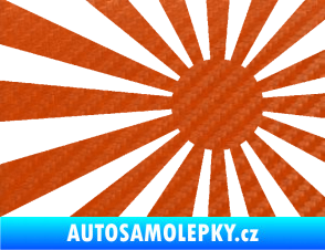Samolepka Vlajka Japonsko 002 pravá JDM 3D karbon oranžový