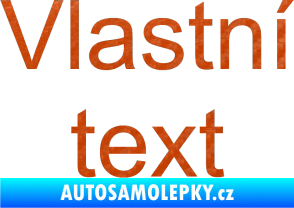 Samolepka Vlastní text - Arial 3D karbon oranžový