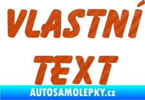 Samolepka Vlastní text - Bassoon 3D karbon oranžový