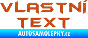 Samolepka Vlastní text - Batman 3D karbon oranžový