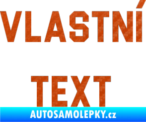 Samolepka Vlastní text - Blockletter 3D karbon oranžový