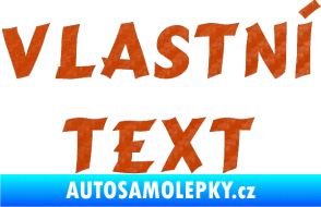 Samolepka Vlastní text - Cancun 3D karbon oranžový