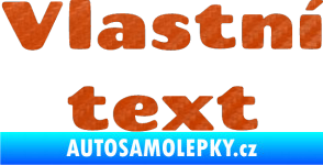 Samolepka Vlastní text - Chango 3D karbon oranžový