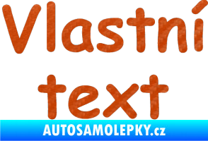 Samolepka Vlastní text - Comic Sans 3D karbon oranžový