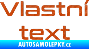 Samolepka Vlastní text - Conthrax 3D karbon oranžový