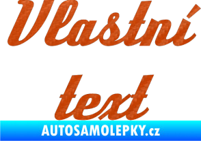 Samolepka Vlastní text - Deftone 3D karbon oranžový