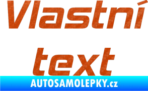 Samolepka Vlastní text - Hemi Head 3D karbon oranžový